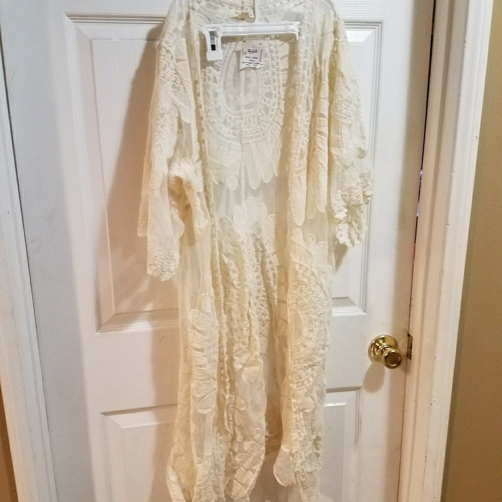 Sheer & Lace Open Cover Up